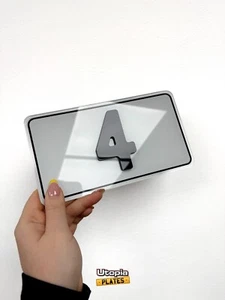 Reflective Bin/House Number Sign – 3D Acrylic – With Border – No Street Name - Picture 1 of 4