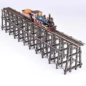 16-1/2" Wooden Trestle Bridge, HO Scale, by Scientific - Picture 1 of 2
