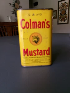 Vintage Colman’s "Bull’s Head" Senf Gewürzdose - Bild 1 von 3