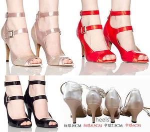 Ladies Party Ballroom Latin Tango Salsa Dance Heels Shoes Sandals US5-9 3Colors - Picture 1 of 8