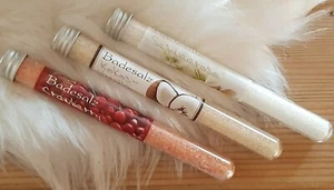 Badesalz im Reagenzglas Cranberry Vanille- Kokos Schneerose 3 Stück - Bild 1 von 1