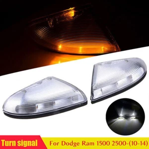 Front Left & Right Side Mirror Turn Signal Lights For Dodge Ram 1500 2500 Clear - Bild 1 von 7