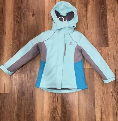Reebok Girls Mint/Grey/Teal 3-in-1 Jacket With Hood Youth Size 7/8 - Image 1 of 4