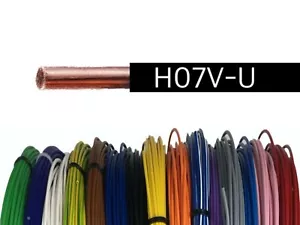 Kabel H07V-U 6,0mm² Volldraht Starr Litze Blau Schwarz Grün/Gelb Braun - Picture 1 of 1