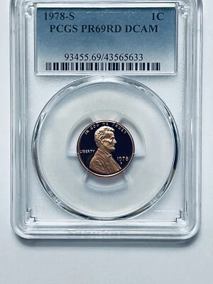 1978-S Lincoln Memorial Reverse Cent PCGS PR69RD DCAM - Image 1 of 4