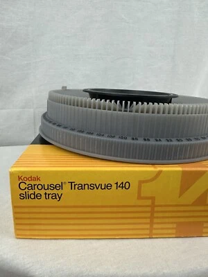 Kodak Carousel Transvue 140 Slide Projector Tray Original Box & Paperwork - Image 1 of 4