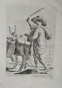 Mitelli Giuseppe Maria, Arti e Mestieri per la via, Venditore di vasi con asino, - Picture 1 of 1