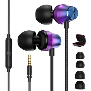 Wired Earbuds with Microphone for Laptop PC Ear Buds Wired with 3.5mm Audio J... - Picture 1 of 7
