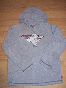 ☆Mens/Boys☆RARE "Polar Bear Coca Cola" Long Sleeve Hoodie☆Sz. Men's Sm/Boy's Lg - Picture 1 of 9