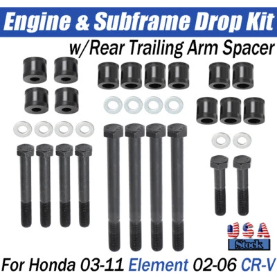 Off-road Front Engine & Subframe Drop Kit&Arm Spacer For 03-11 ELEMENT 02-06 CRV Foto 1 de 4