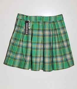 Dangerfield Plaid Pleated Mini Skirt Size 10 NWT - Picture 1 of 9