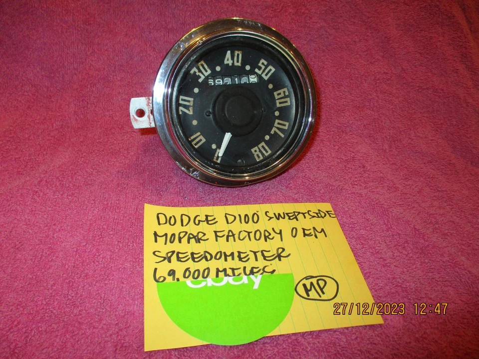 Camión Dodge D100 genuino Mopar fábrica OEM velocímetro envío gratuito Foto 1 de 4