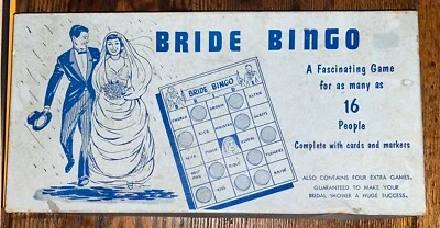 Bride Bingo 1957 The Leister game Co. No  1027￼ Toledo, OH. Complete.  Vintage - Image 1 of 4