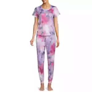 -SECRET TREASURES TIE DYE PURPLE MULTI PAJAMA TOP & JOGGER PANTS SET 3X - Picture 1 of 5