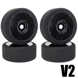 NHX RC V2 1/8 Alpha SH40 Foam Tires/Wheels 104mm (4) Speed Drag Bash -Black - Picture 1 of 4