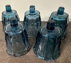 Set of 5 HOMCO 1190-2BD STARLIGHT BLUE Tulip PEG Votive Cup Candle Holder