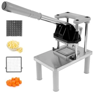 Manual Machine Vegetable Fruit Chopper Dicer with 2 Blades French Fry Cutter - Picture 1 of 7