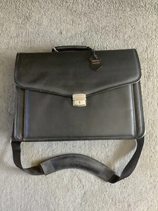Targus Real Leather Executive Briefcase - Laptop 15.4” Bag - Black - Barely Used - Afbeelding 1 van 24