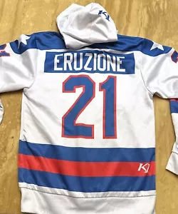 SUDADERA CON CAPUCHA MIKE ERUZIONE USA MIRACLE ON ICE VITAGE NHL - Imagen 1 de 4