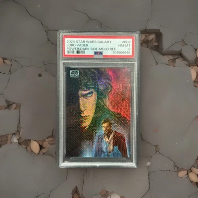 2024 Topps Chrome Galaxy Star Wars #PD-7 Lord Vader Mojo Refractor /50 PSA 8 - Image 1 of 3