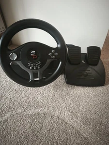 Subsonic SV250 Superdrive Driving Steering Wheel & Pedals - Black. XBOX PC PS4 - Picture 1 of 6