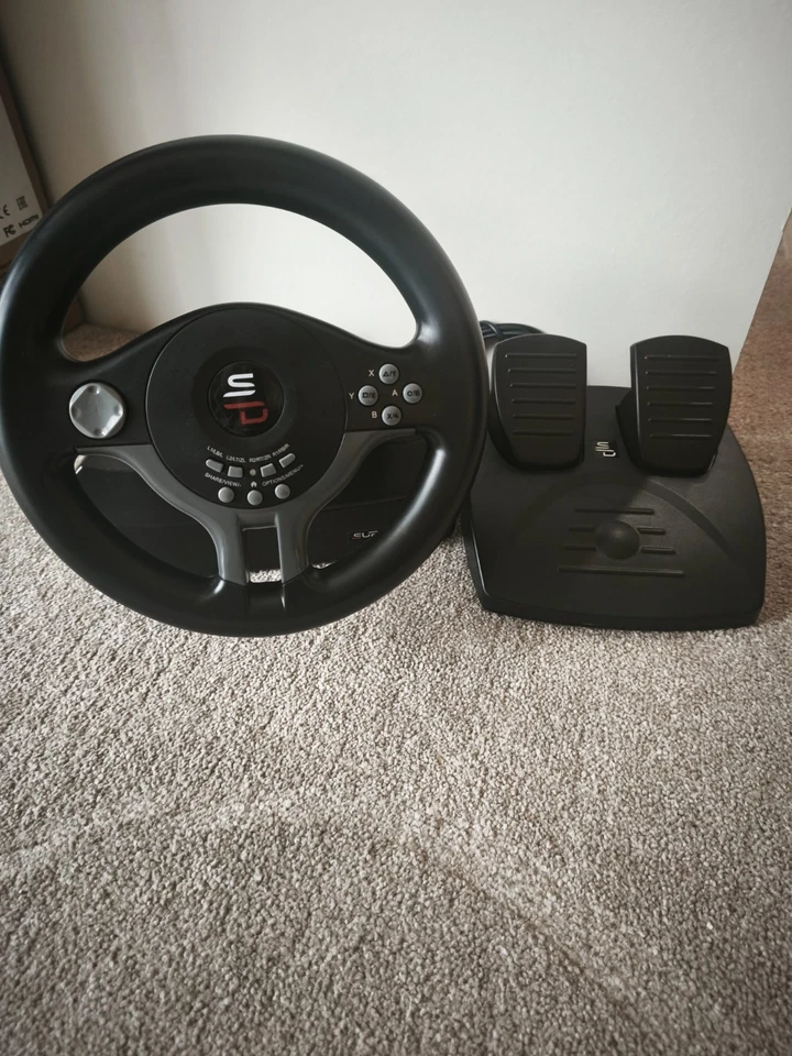 Subsonic SV250 Superdrive Driving Steering Wheel & Pedals - Black. XBOX PC PS4 - Image 1 of 4