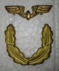 DRB Zweifaches Eichen 40er Jahre, goldfarben Kragenspiegel (offene Joppe)