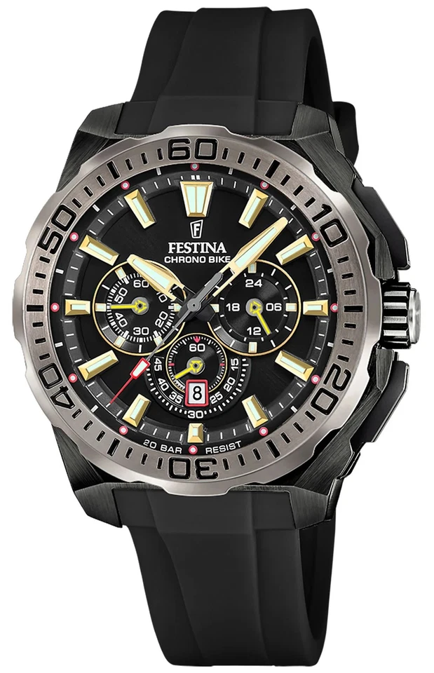 Watch Festina F20726/3 CHRONO BIKE Man 46mm Stainless steel