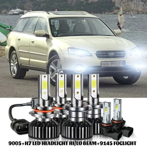 For Subaru Outback 2005-2009 6x LED Headlight High Low Beam + Fog Light Bulb Kit - Picture 1 of 21