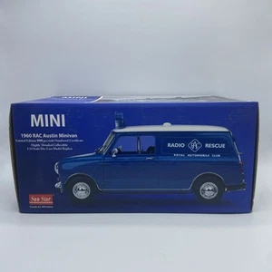 Mini Royal Automobile Club 1960 RAC Austin Minivan blue 1:12 SunStar Limit 999pc - Picture 1 of 4