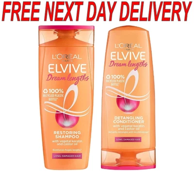 L'Oreal Paris Elvive Dream Lengths Long Hair Shampoo 250ml & Conditioner 200ml