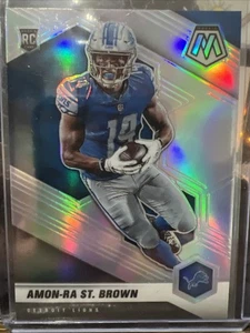Panini Mosaic Rookies 2021 Amon-Ra St. Brown #328 Silver Prizm (RC) Lions - Imagen 1 de 2