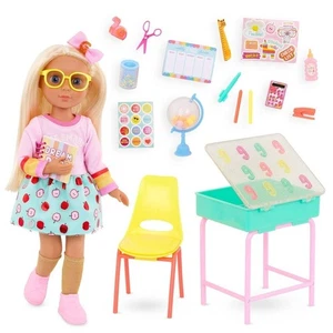 Glitter Girls 14-inch School Doll Mallory and School Desk Playset - Picture 1 of 10