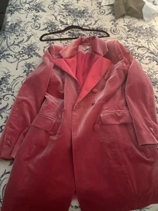 House of CB Pink Velvet Blazer Dress Medium - Picture 1 of 9