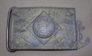 Hebillas de cinturón antiguas raras Wells Fargo Express #898-7 - Imagen 1 de 12