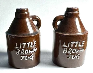 Salt and Pepper Shakers Vintage Ceramic Little Brown Jug Stamped JAPAN - Picture 1 of 3