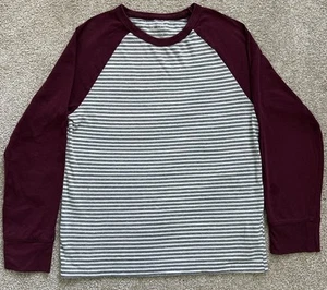 The Childrens Place Boys Shirt White/Gray Striped Long Sleeve Size M 7/8 - Picture 1 of 3