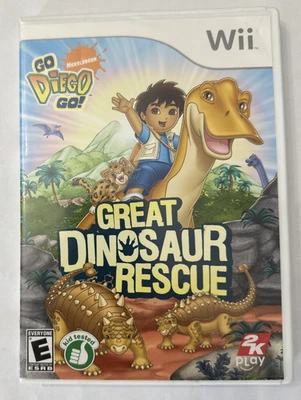Go, Diego, Go Great Dinosaur Rescue (Nintendo Wii, 2008) No Manual - Image 1 of 3