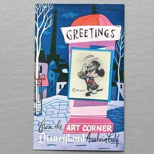 60er Jahre Disneyland LINSENFÖRMIGE Postkarte MICKEY MOUSE Grüße aus der KUNSTECKE - Bild 1 von 12
