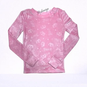 Juicy Couture Girls Long Sleeve Pink Velour Top & Leggings Set Size 6 - Picture 1 of 7