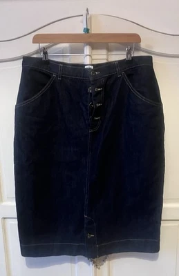 Kin John Lewis denim button blue skirt size 16 - Image 1 of 4