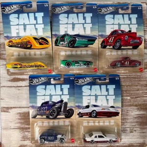 Hot Wheels Silver Series Salt Flat Racers Complete 5 Car Set - Picture 1 of 21