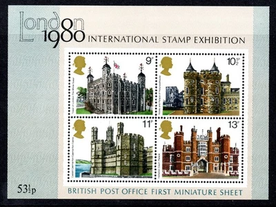 SCARCE 1978 Miniature Sheet  FULL PLATED SET of 9 incl. plating guide,  all U/M - Image 1 of 2