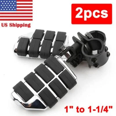 Abrazaderas de montaje de clavijas de pie de 1" ~ 1-1/4" para Suzuki Boulevard C50 C90 C109R M50 M90 EE. UU. Foto 1 de 4