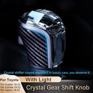 Crystal Gear Shifter Knob Shift Cover For Toyota Avalon Corolla Cross With Light - Bild 1 von 21