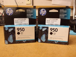 (2) NEW OEM HP 950 CN049AN Black Ink Cartridges - Picture 1 of 4