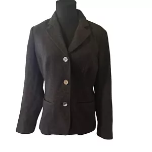 Eddie Bauer gray wool blend blazer jacket size M - Picture 1 of 6