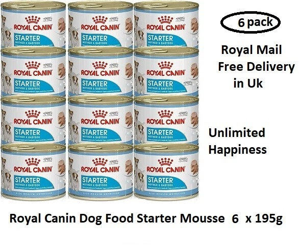 ROYAL CANIN Starter Mousse, Mother & Babydog Dog Food Cans 6 X 195g - Image 1 of 1