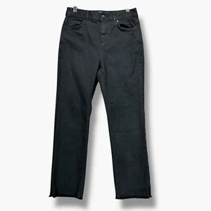 Kate Spade Womens Jeans Ooh La La Straight Leg Size 27 Raw Hem Dark Wash Stretch - Picture 1 of 13