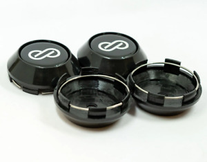  NEW 4pcs 68mm Enkei Hubcaps Rim Caps Wheel Center Caps Badges Black 